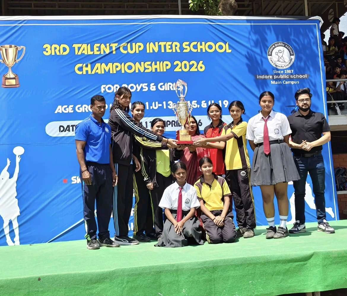 Young champions with trophy