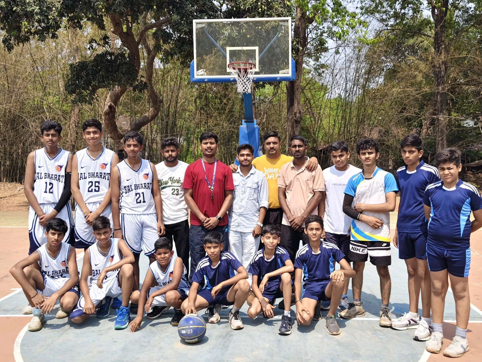 Academy group on court