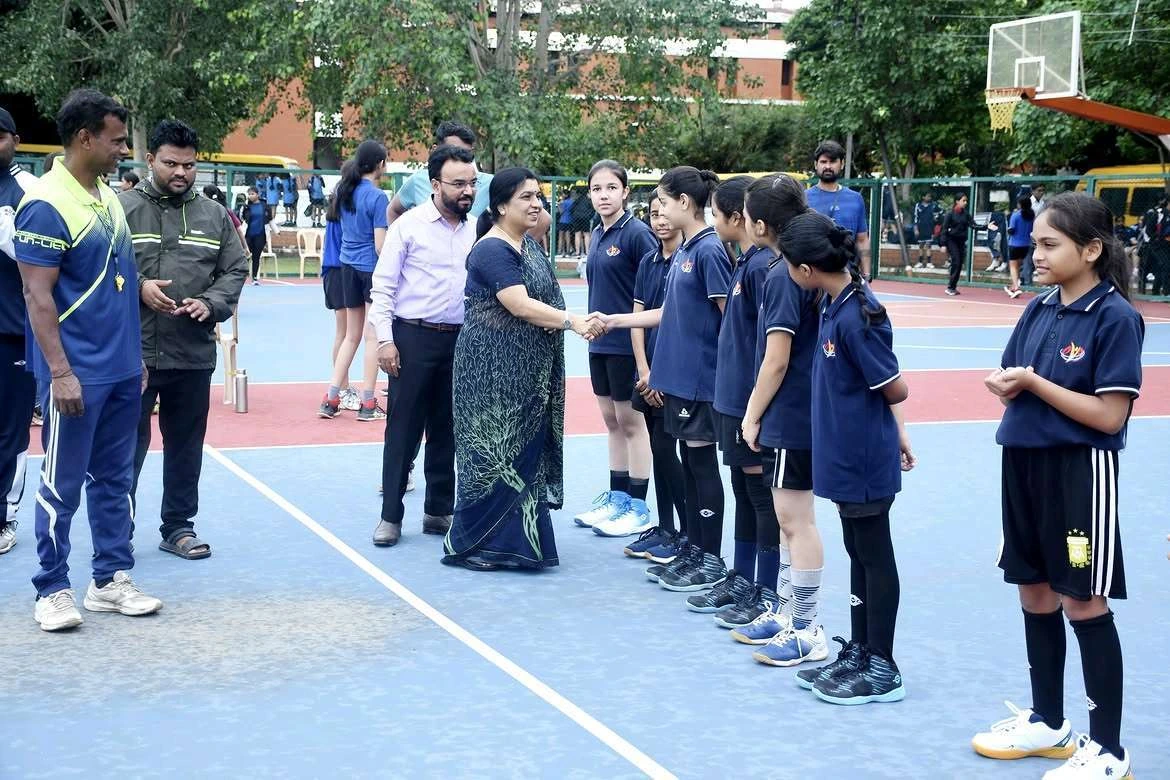 Team welcome and handshake